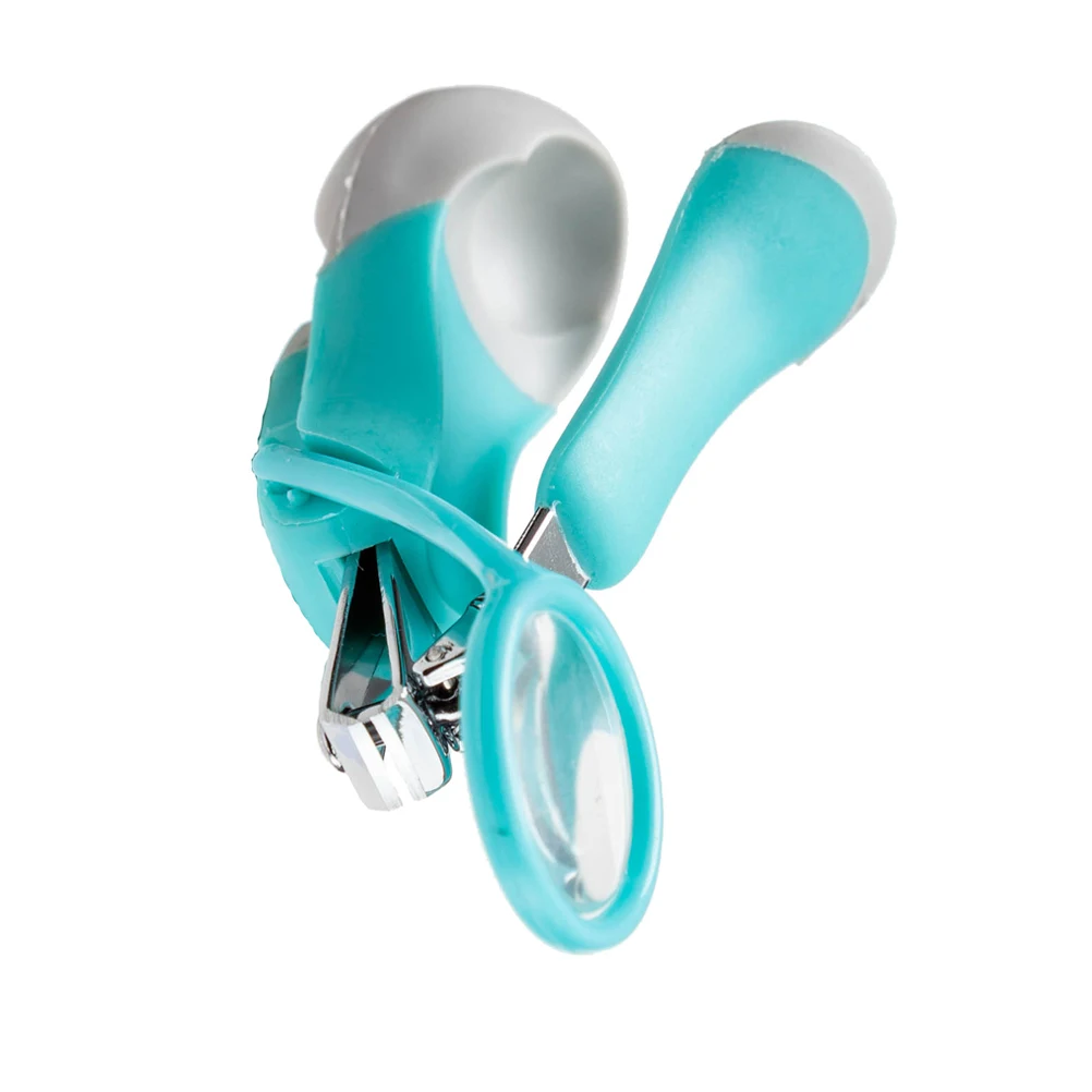 

1pc Baby Clipper Stainless Steel ABS Nail Care Clipper Ergonomic Handle Infant Nail Clippers Magnifier Glass Durable Safe