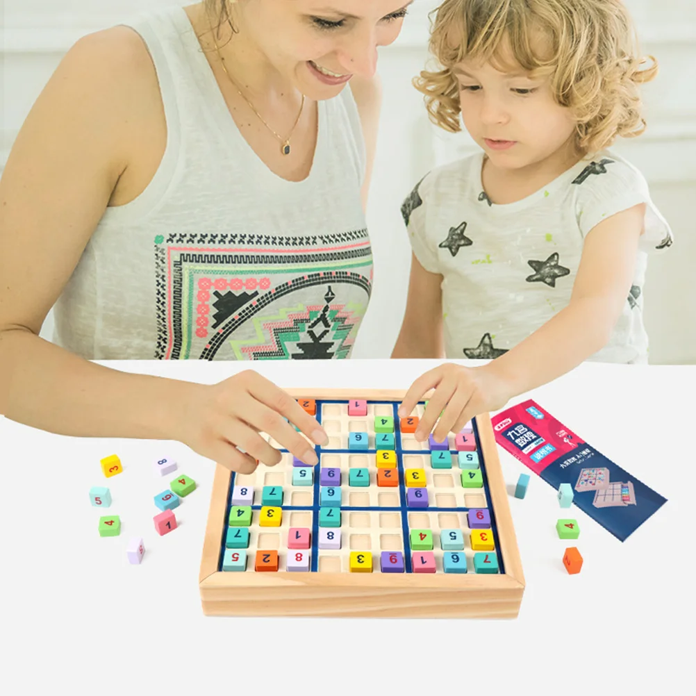 Game Chess Wood Arithmetic Sudoku Kids Educational Toy Desktop Children Leisure Plaything Nine Grids Board Early Toys