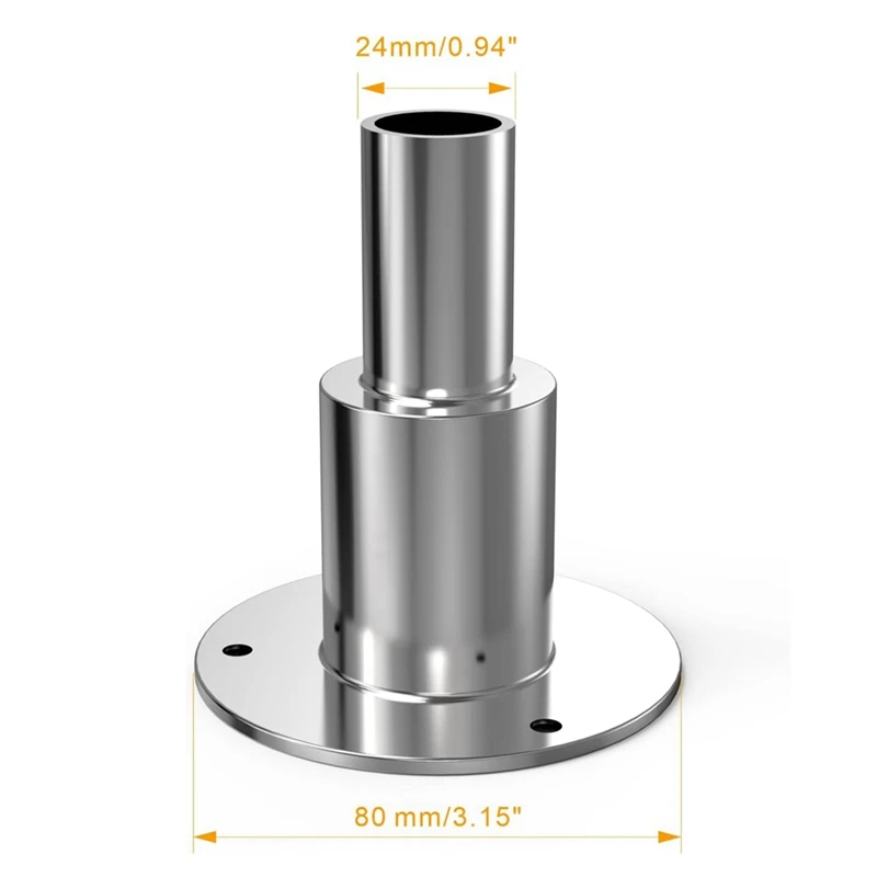 Through Hull Exhaust Housing, 24Mm 316 Stainless Steel, Suitable For Diesel Parking Heaters