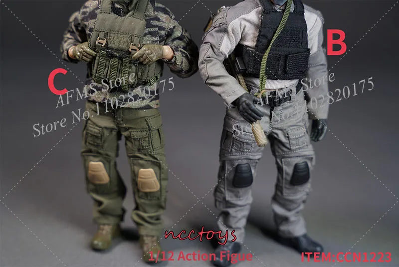1/12 مقياس سترة مضادة للرصاص الذخيرة الناقل العسكرية التكتيكية معدات القتال ملحق صالح 6 بوصة عمل الشكل الجندي #3