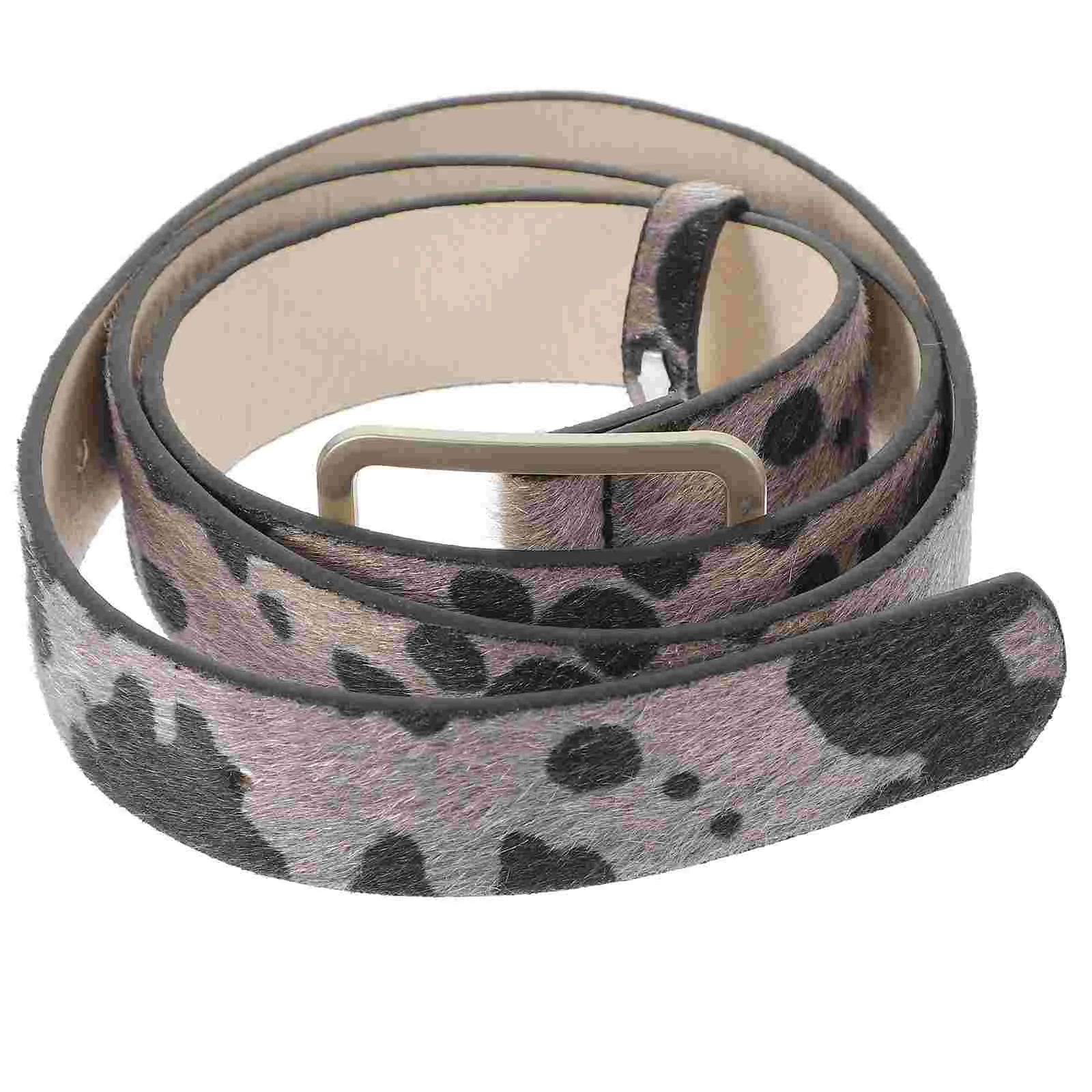 Cow Pu Belt Print Accessories Women's Belts Adjustable Pants Western for Waist Chain Cowgirl