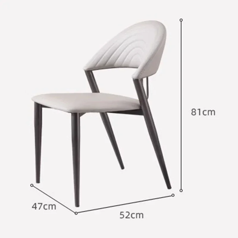 Metal Legs Dining Chairs Comfortable Nordic Restaurant Garden Chair Upholstered Beauty Salon Casa Prefabricada Comedor Furniture