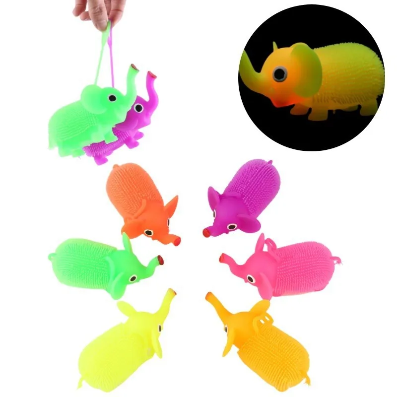 الكرتون اللون الفيل ضغط الكرة قرصة مضحك لطيف الحيوان شائك الكرة متوهجة الحسية اسفنجي تململ الإجهاد الإغاثة الاطفال هدية