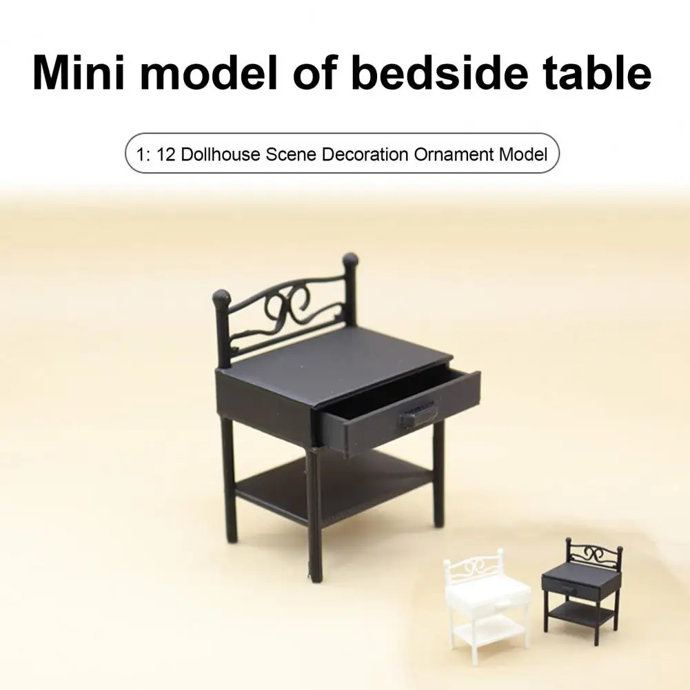 Dollhouse Miniature Iron Dining Table Chair Set Doll House Kitchen Furniture Toy