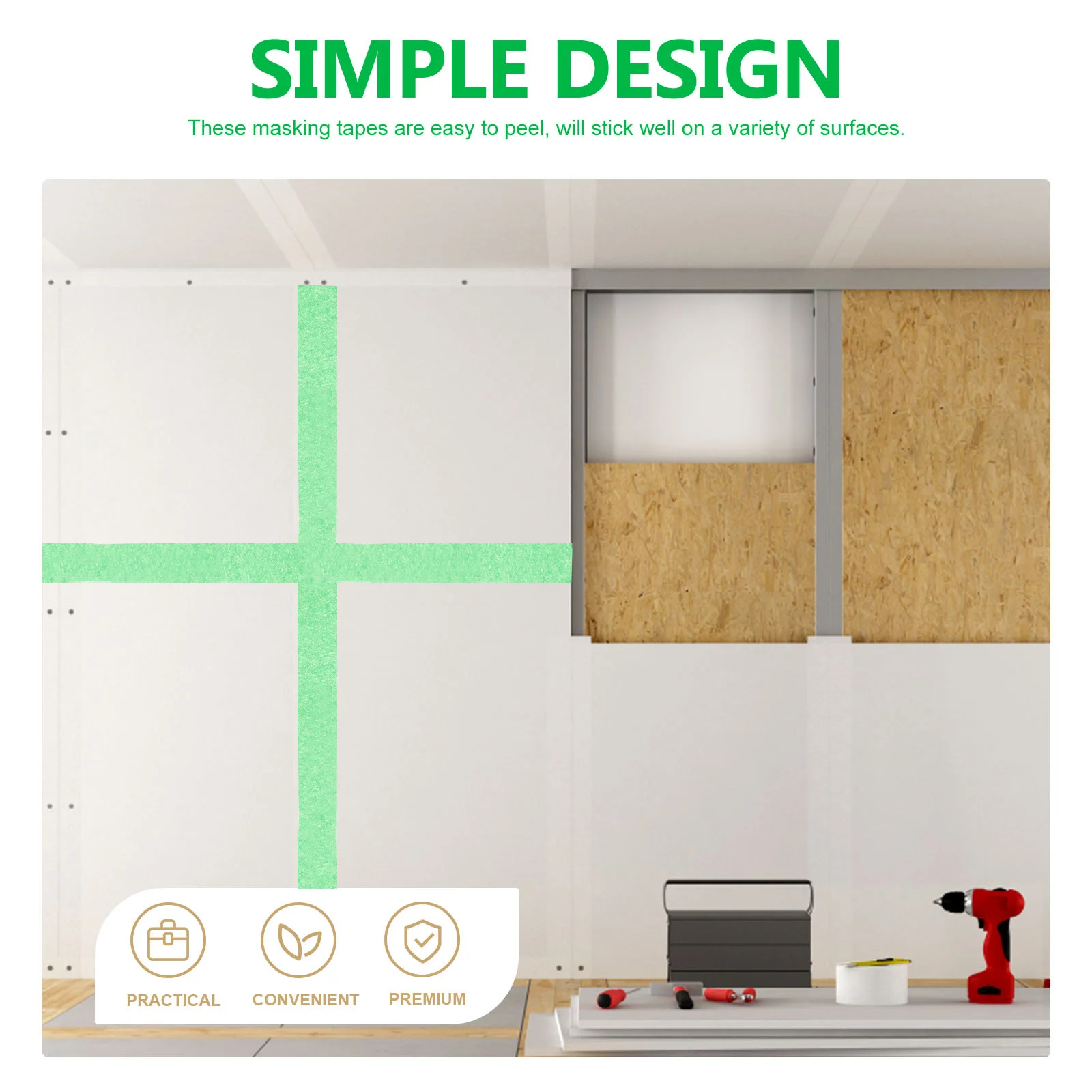 

4 Rolls Masking Tape Painter Tape for Painting DIY Crafts Easy Peel No Sticky Residue Protective Spray DIY Art Tapes