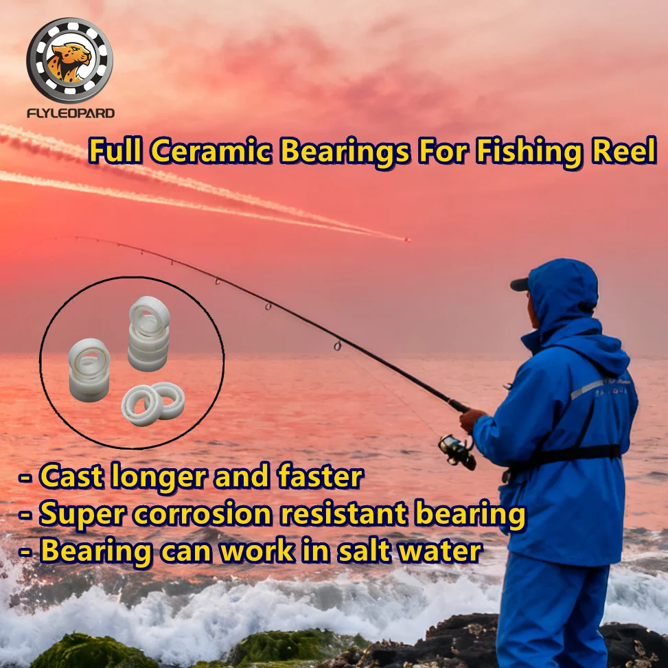 1PC R188CE 6.35x12.7x4.763mm Full Ceramic Bearing - Silicon Nitride Construction, Lubrication-Free Operation Perfect for Fishing