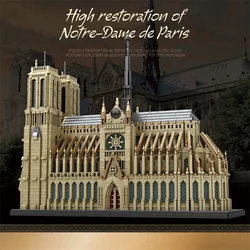 8868PCS Notre Dame De Paris France Building Blocks European City Church Museum Model Set Decoration Kids Toys Christmas Gifts