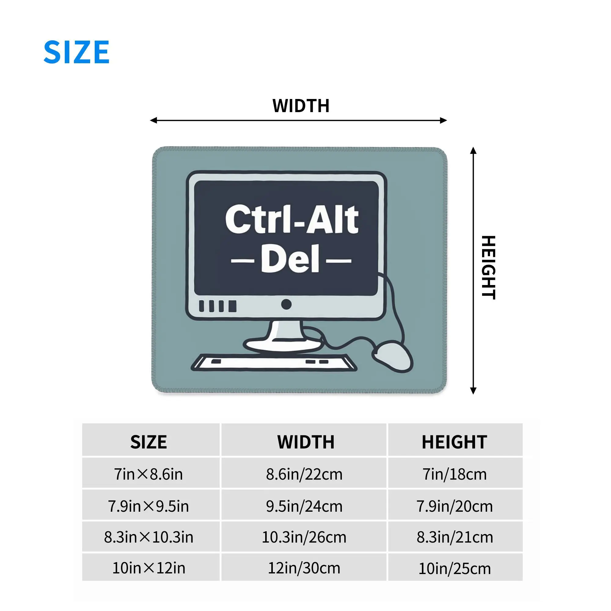 CTRL-ALT-DEL Коврик для мыши Компьютерная клавиатура Коврик для мыши Геймер ПК Ноутбук Настольный коврик Офисные аксессуары Настольные коврики