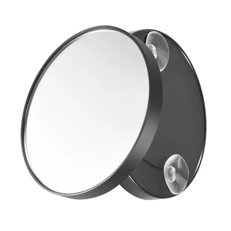 ABRW-10X Makeup Mirror Magnifying Mirror With Two Suction Cups Makeup Tools Round Mirror Big Mirror Ten Times Magnification Blac