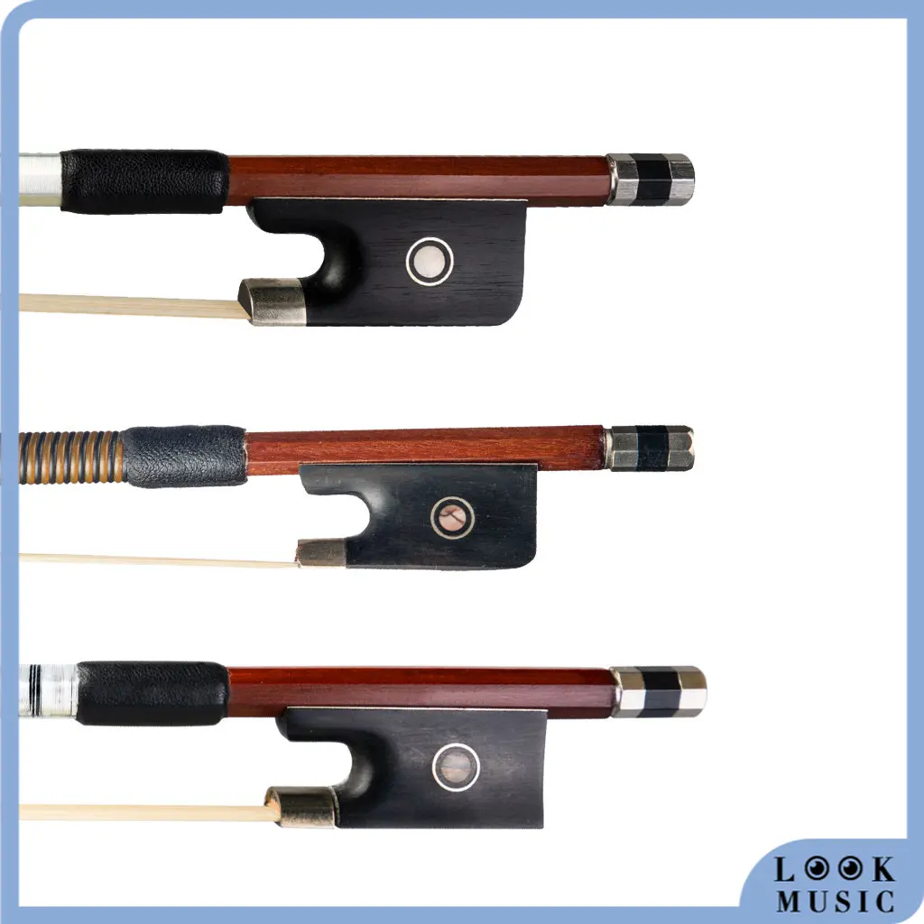 

LOOK Pernambuco Violin Bow & Viola Arch & Cello Bows Handmade 4/4 Fiddle Bow Ebony Frog Mongolia Horsehair Beginner Orchestra