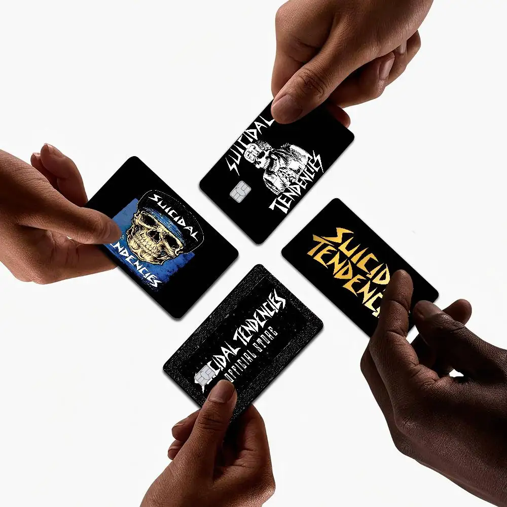 S-Suicidal-Tendencys Heavy Rock Band Anmie Sticker Film Skin Cover for Credit Card Debit Bank Card Front