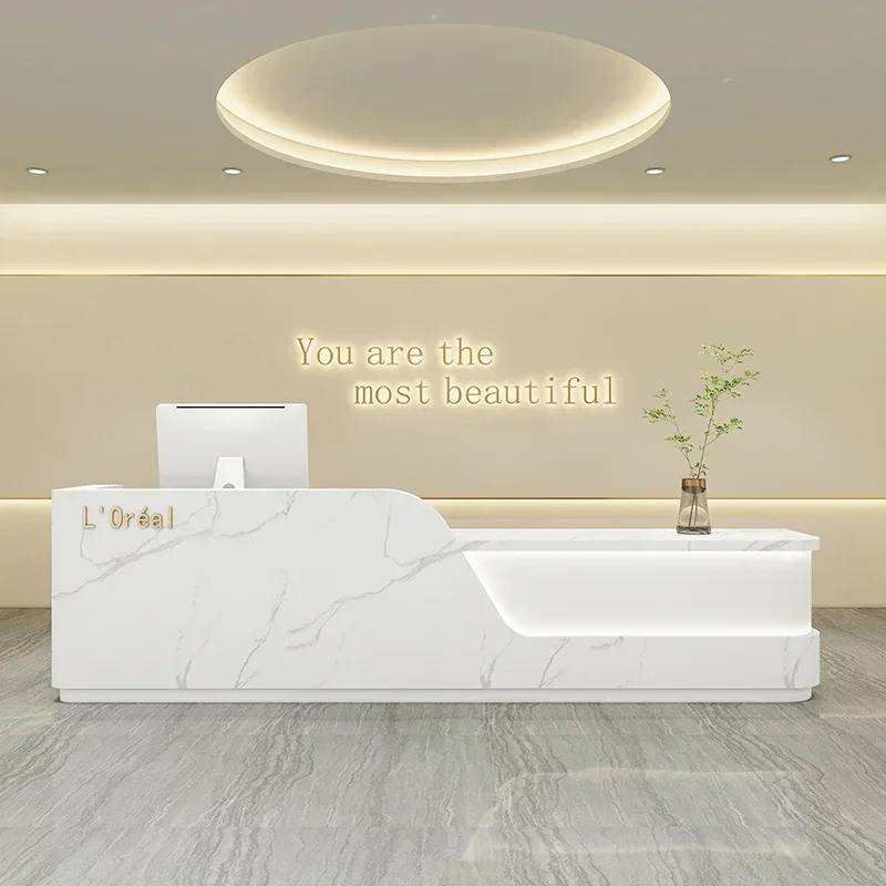 Entrances Reception Tables Cashier Table Shop Service Counter Hairdressing Beauty Furniture Aesthetic Reseption Desk Help
