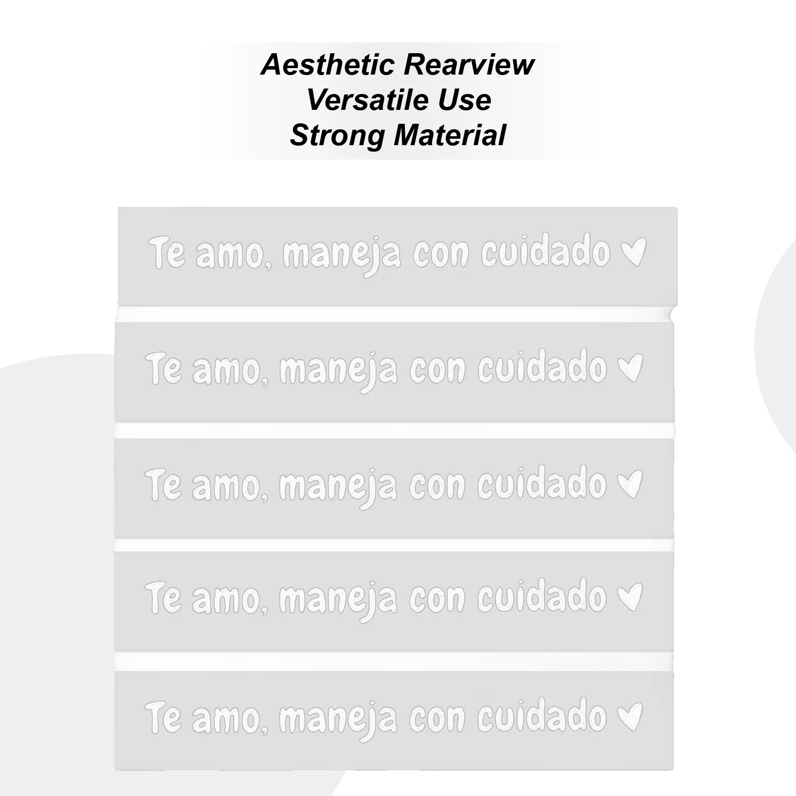 

Rear View Mirror Sticker 5 Pieces Spanish Waterproof Motivational Mirror Decals 4 Inches Waterproof Stickers For Women Men Mom