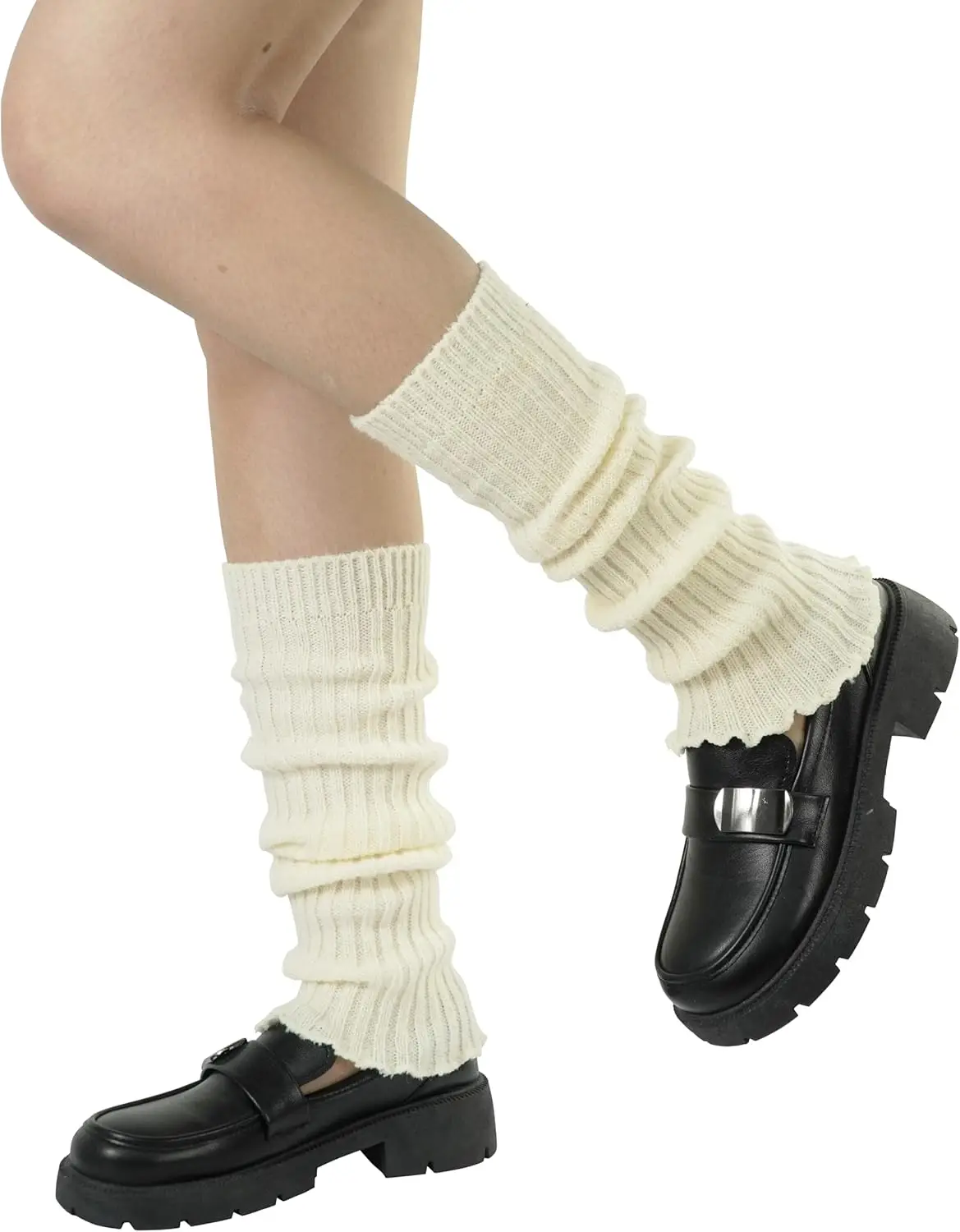 

Leg Warmers for Women - Soft Fashion Knit Calf Accessories Gifts - Cute 80s Ruffle Leg Sleeves for Party Yoga
