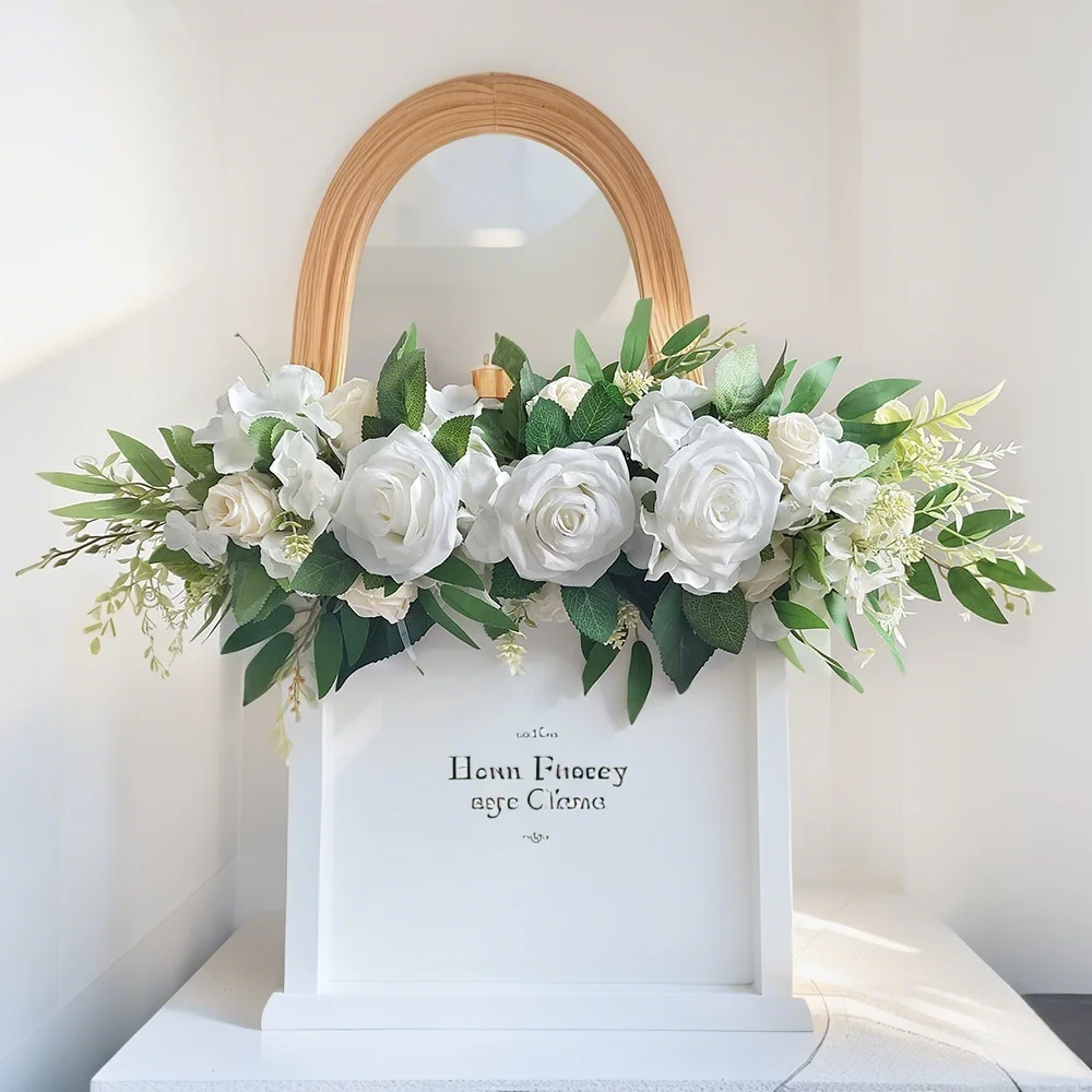 

Artificial welcome flower simulated flower rose wall wedding chair back flower dining table strip front flower door decoration