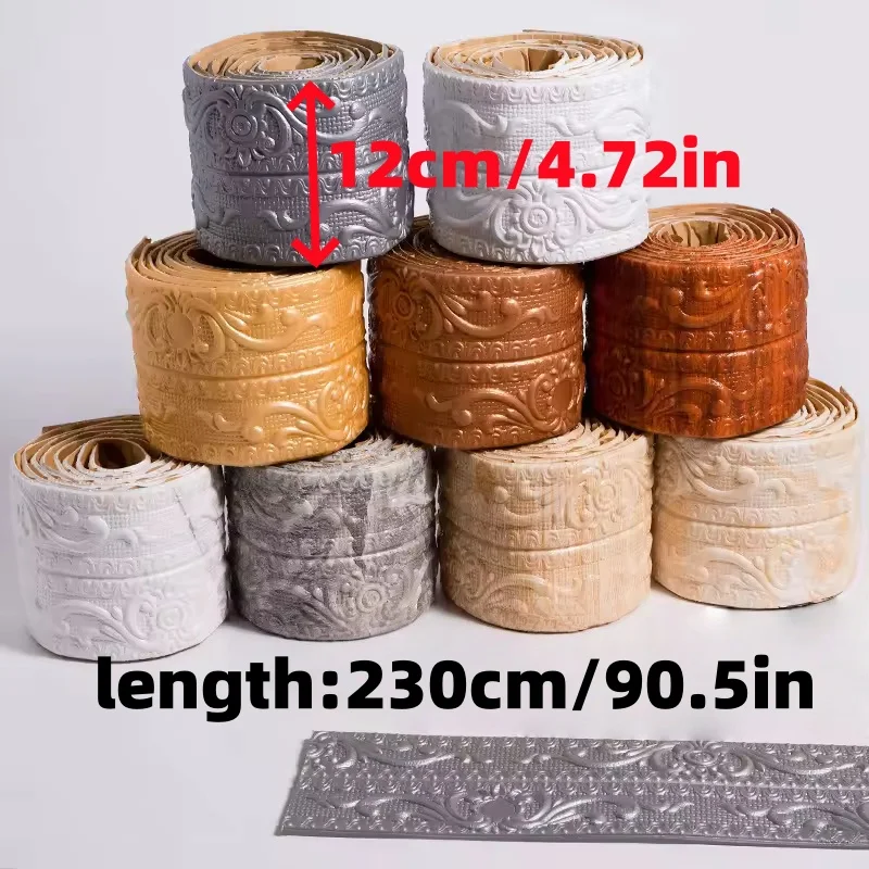 1roll Ceiling Decoration Strip Wall Sticker Waterproof Antifouling  Self-Adhesive Top Corner Line Floor Stitching Ceiling Basebo
