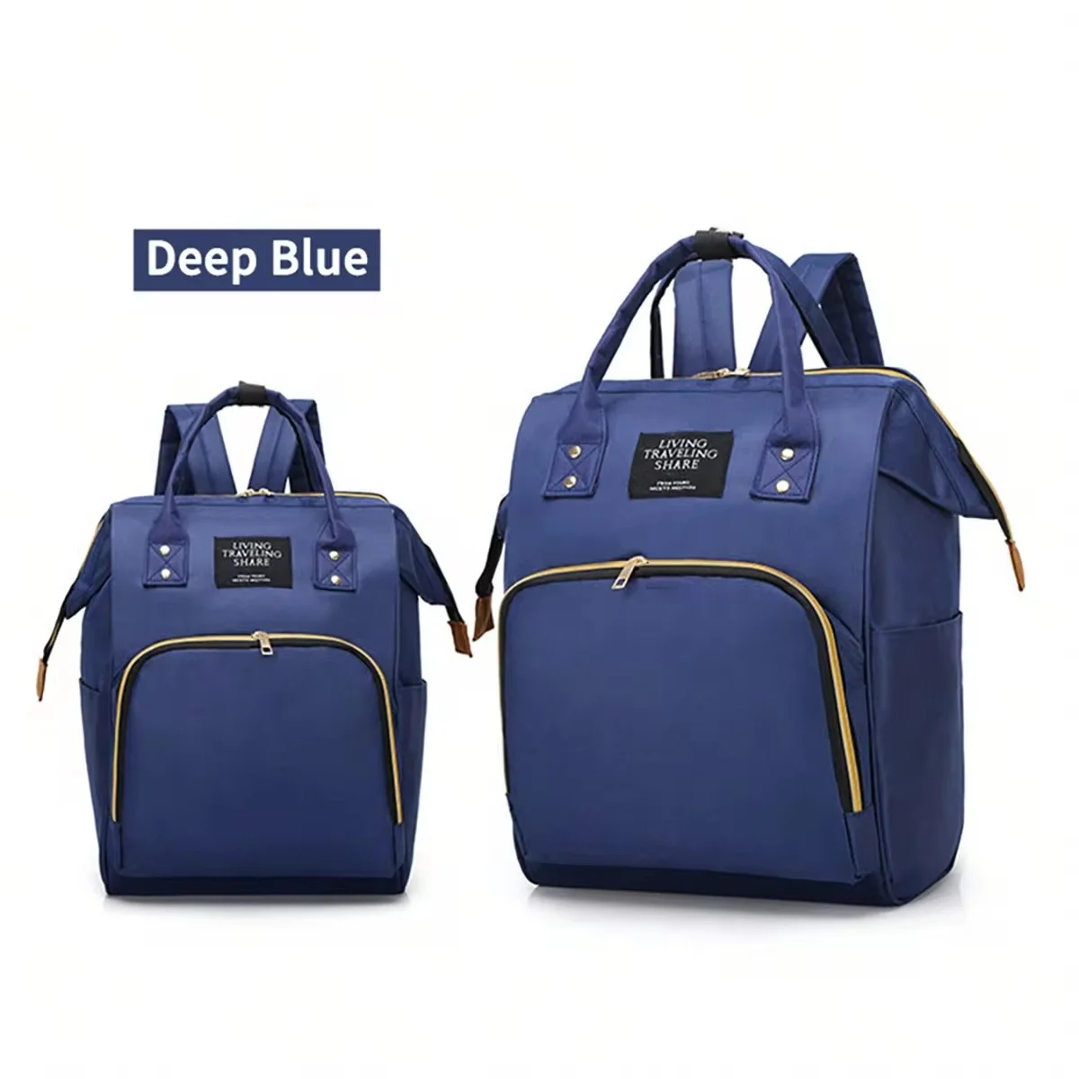 New fashion canvas color matching shoulders backpack women's bag mommy bag travel bottle bag diaper water cup bag