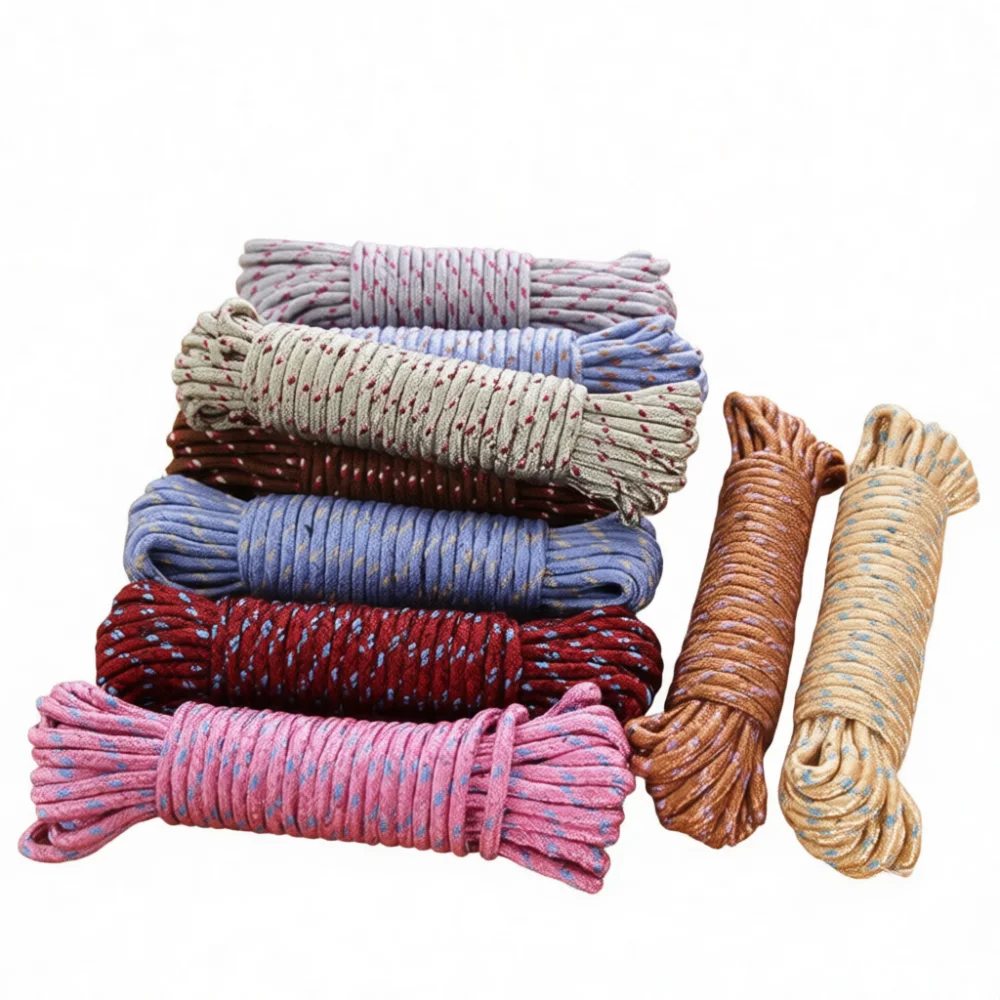 Outdoor Nylon Laundry Cord Sturdy Drying Rope For Clothes Bedding Hanging Home Camping Travel Storage Gadget