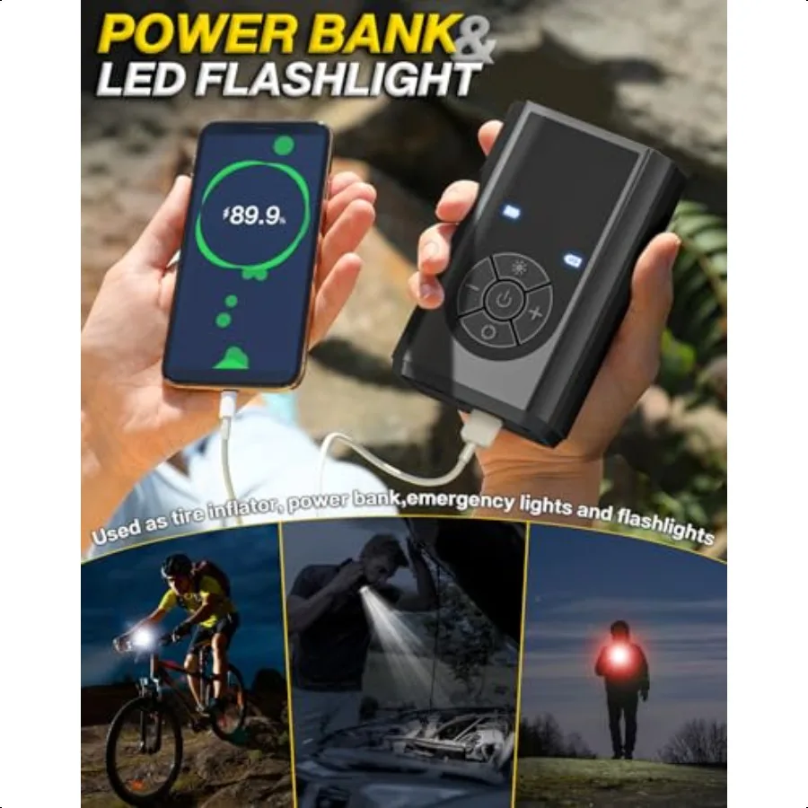 Kit de réparation de pneus avec compresseur d'air Portable, 58 pièces, avec cordl, Iator, 150 PSI, pour voiture, moto, tracteur, camion Ba