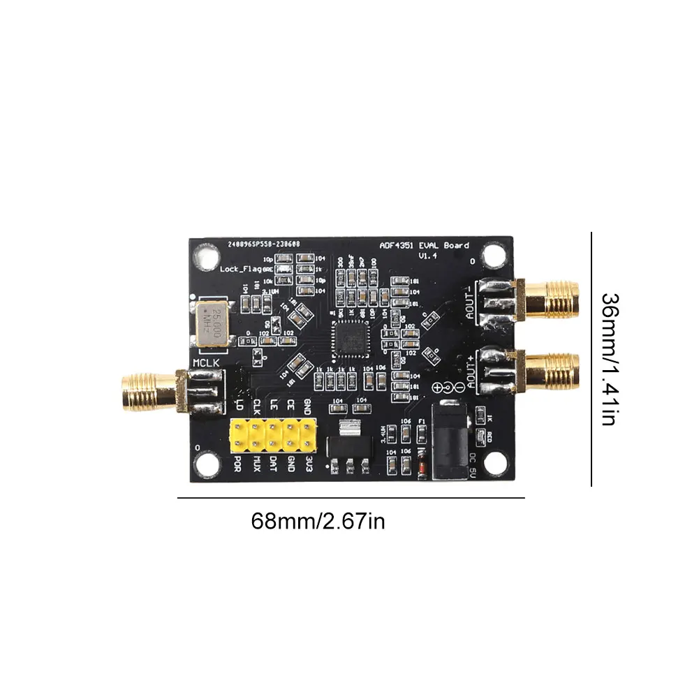 Sorgente di segnale RF PLL 35M-4.4GHz ADF4350/ADF4351 Modulo generatore di segnale Interfaccia SMA Scheda loop con blocco di fase RF 5V