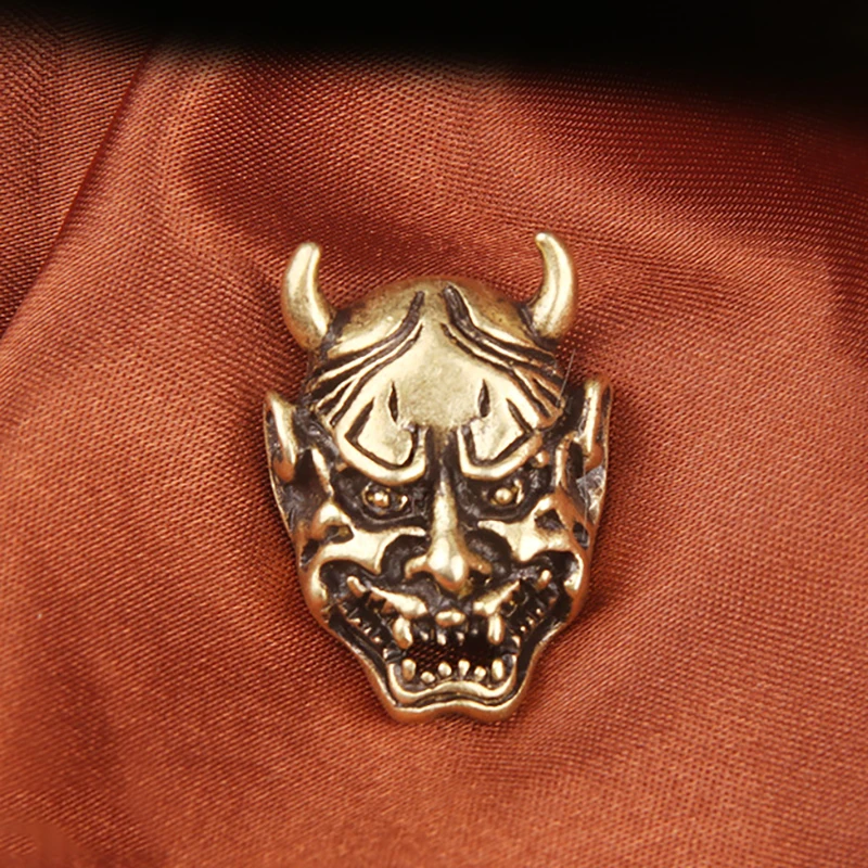 Brass Goth Devil Skull Head Conchos Screwback Rivets Evil Hannya Mask Leather Craft Bag Wallet Garment Decoration Buttons