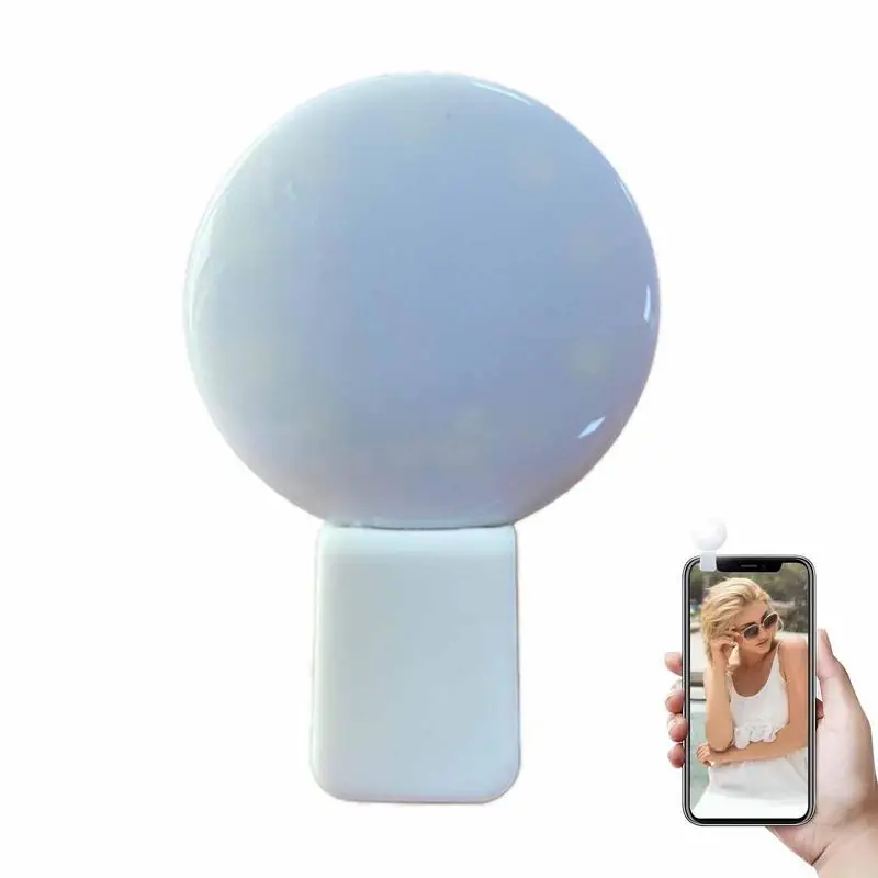 Mini Selfie Ring Light Portable Clip-on Selfie Fill Light USB Rechargeable Battery Operated LED Fill Light For Mobile Phone