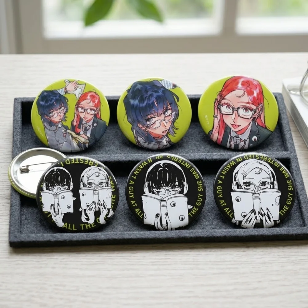 Anime TGSWIIWAGAA 6cm Badge Set, Halloween Gift, Otaku Backpack Brooch, Anime Merch Collectible Keychain