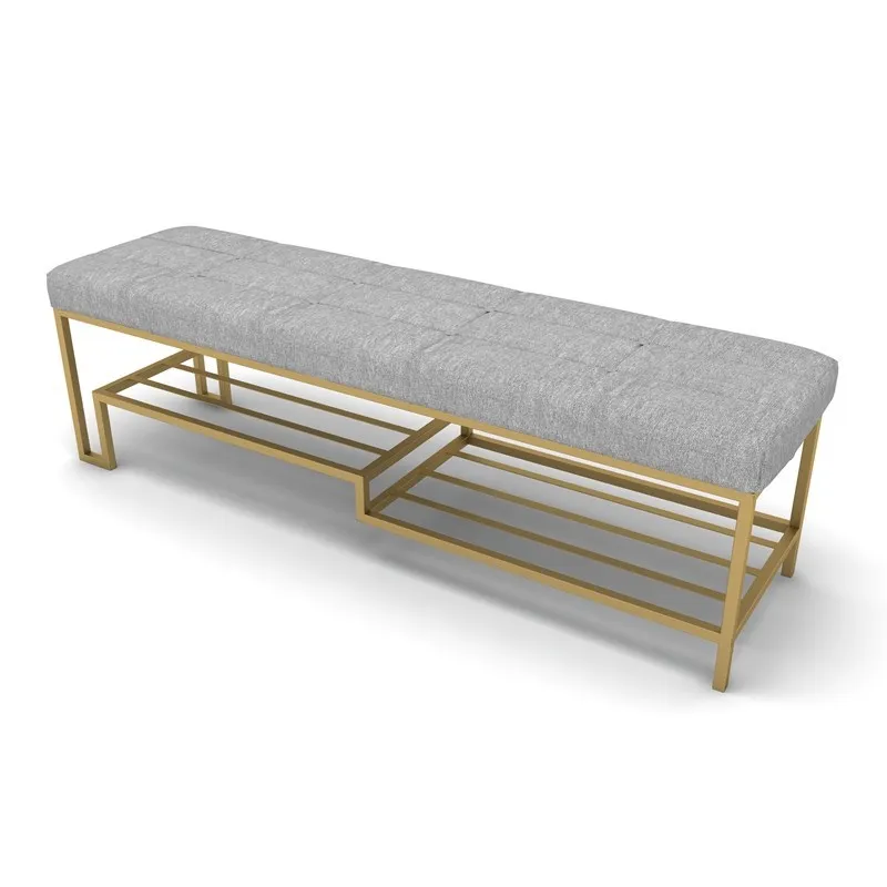 

Clothing store Shoe store Long stool Creative fabric entrance Household sofa stool Nordic soft bag shoe changing stool Bench