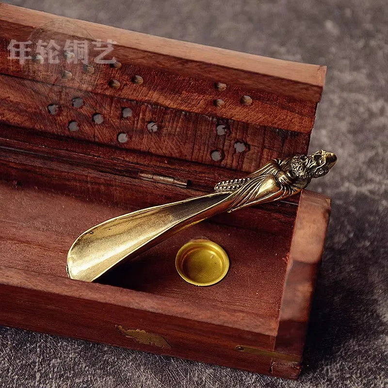 نمط جديد الإبداعية الشاي المجارف مجرفة النحاس النحاس لوتس الجذر الخيزران أدوات المائدة ملعقة قهوة حفل الحيوانات الأليفة الآيس كريم #6