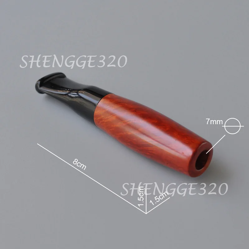 حامل سجائر خشبي من براير، أنبوب تدخين خشبي، شكل مغزل قصير #3