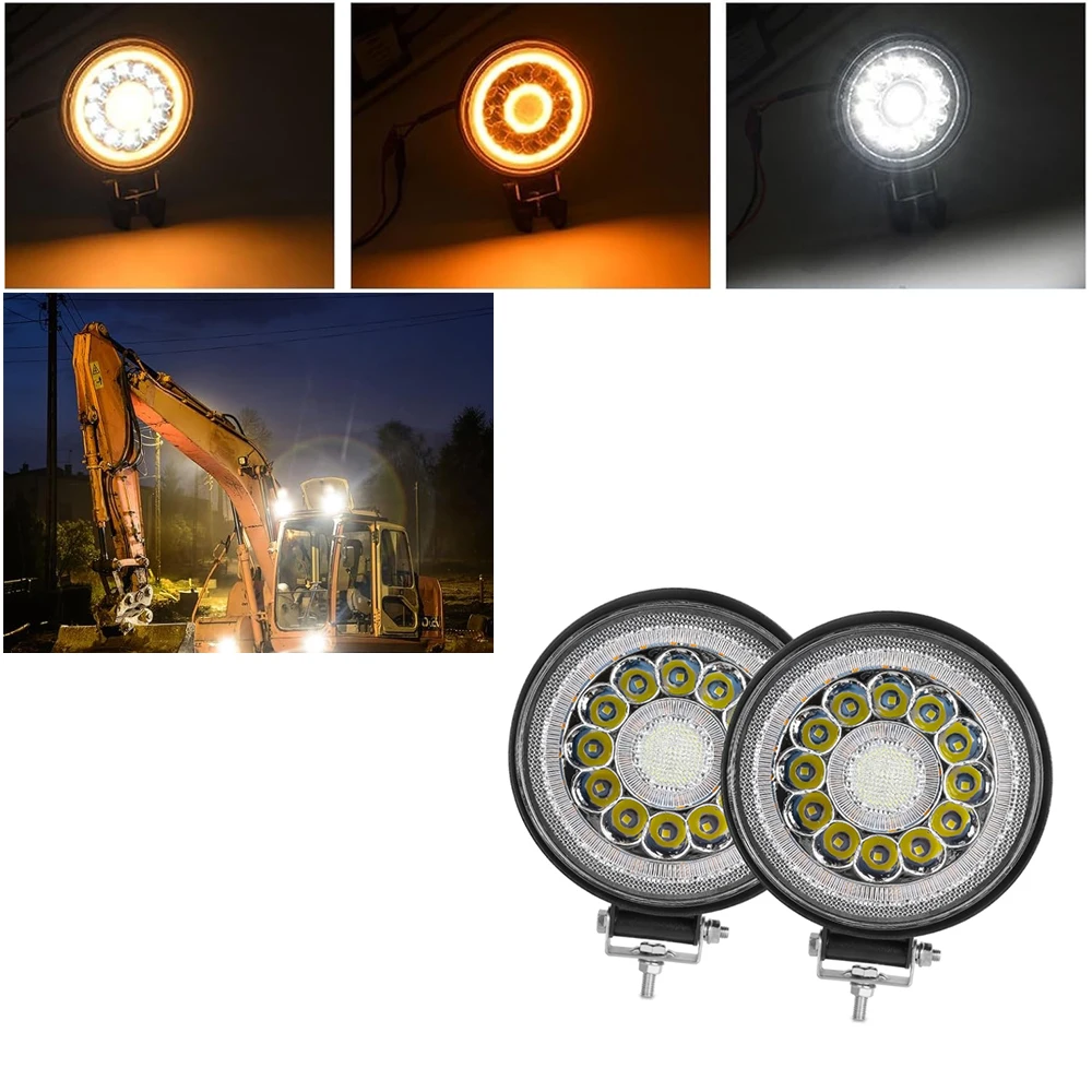 

Combo Spot Flood Beam Headlights Fog Lights for Truck Pickup SUV ATV UTV LED Work Light with Amber DRL Light Round/Square