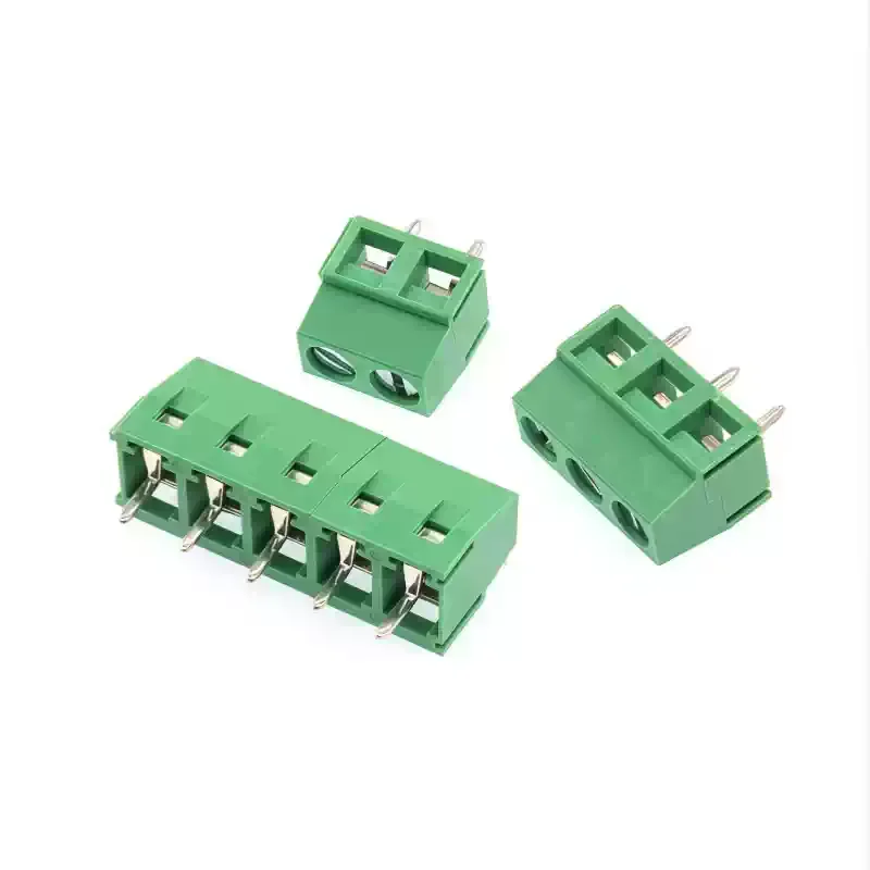 10PCS KF127 5.0mm Pitch 2P 3P Screw PCB Terminal Block KF127 Spliceable Straight Pin Wire Terminals 26-14AWG Cable Connector