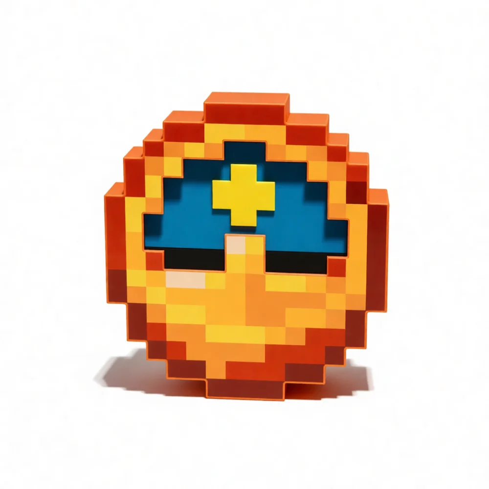 Retro Pixel Style Wall Clock S - Retro Gaming Desk Setup recension och pris