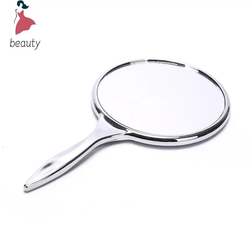 Espelho de maquiagem cosmética portátil, Hand Hold Round Mirror, Beauty Tool