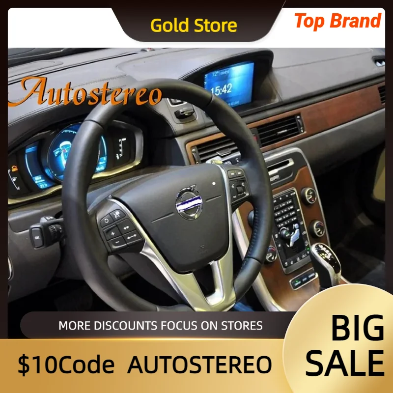 Carplay Android 13 Carplay For Volvo XC70 V70 S80 Car GPS Navigation Satnav Head Unit Multimedia Player Radio Tape Recorder