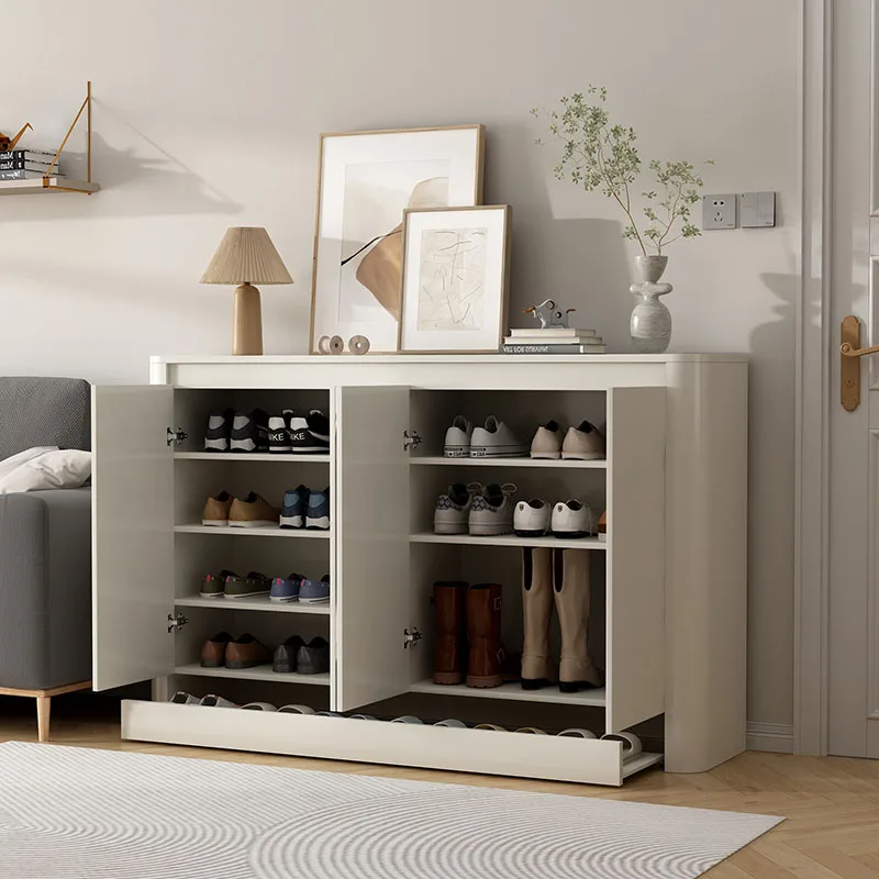 Wooden Storage Shoe Cabinet Organizer Living Room Display Luxury Designer Slippers Shoe Shelf Shoe Shelf Muebles Muebles