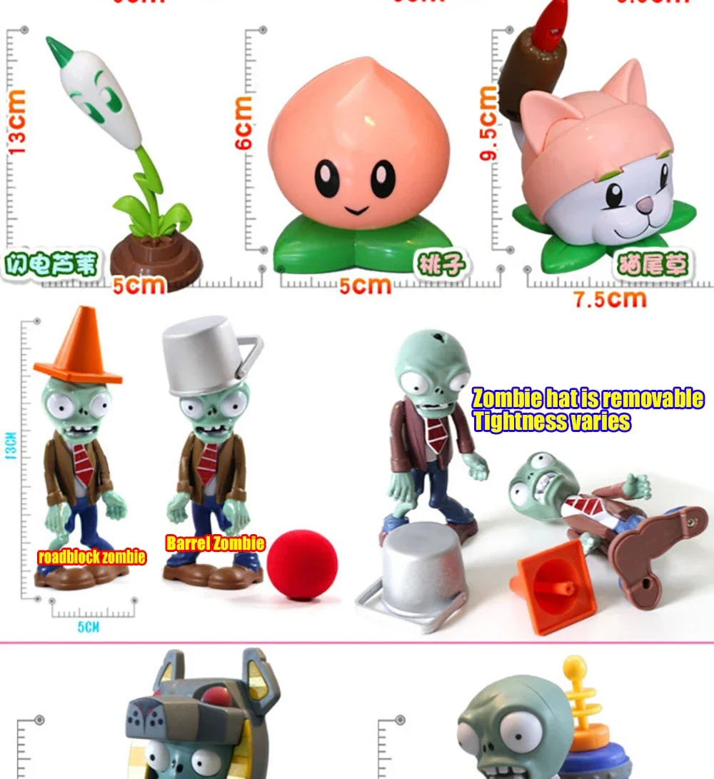 PLANTS VS ZOMBIES PVZ Pea Shooter Boss Actionfigur Modell Spielzeug Puppen Schießen Dave Allstar Spielzeug Kinder Geschenke für Jungen – Detail 24