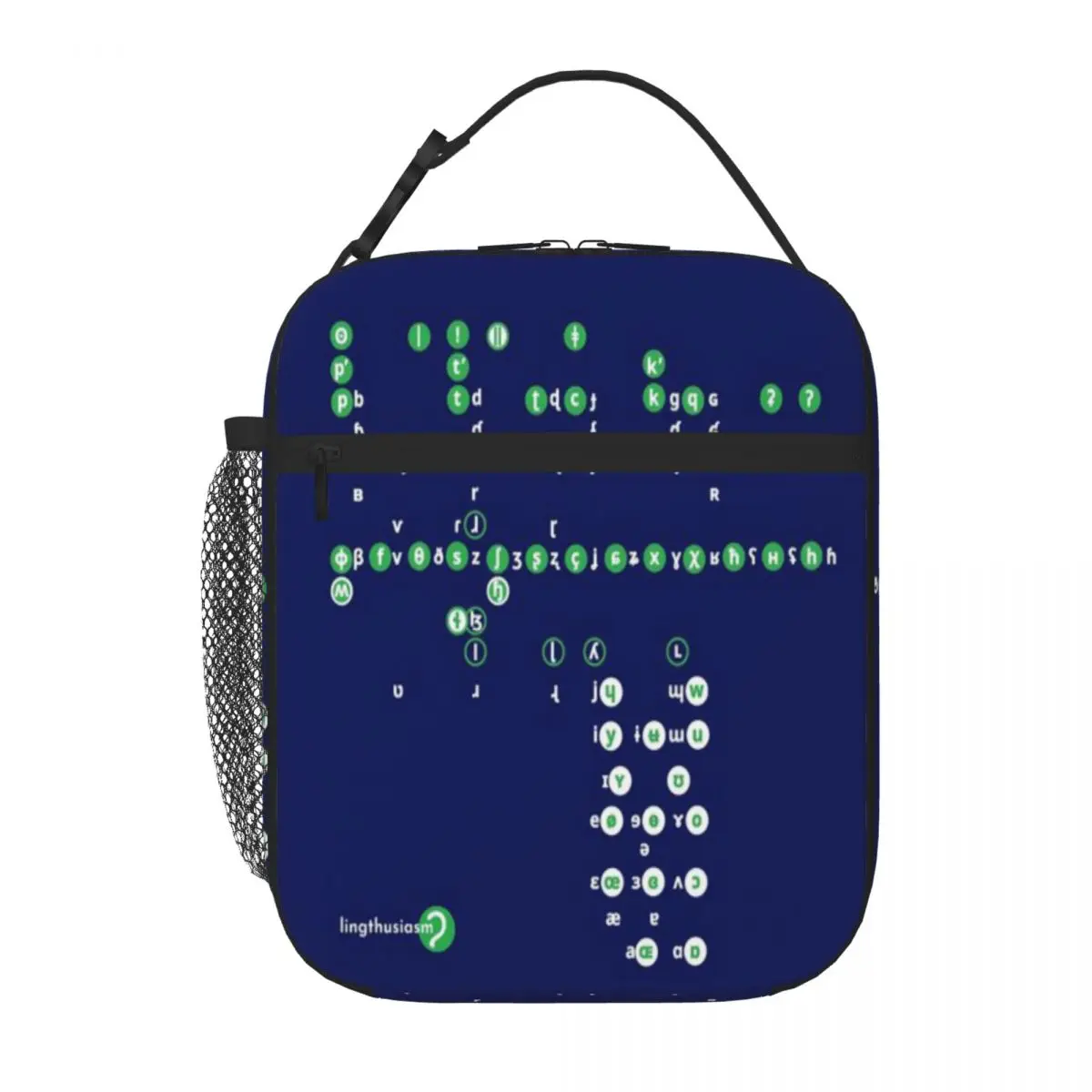 Bestselling Aesthetic IPA Chart - Square Light Luxury Small Lunch Bag Bus Trip Large Lunch Bag