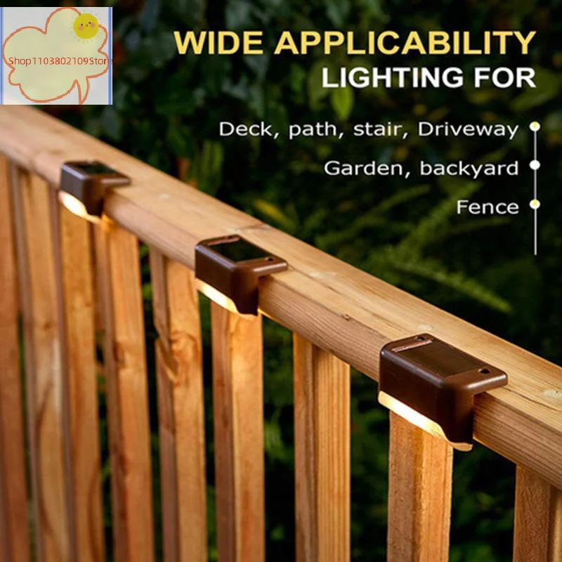 【HT】【YH】Outdoor Solar Stair Lights LED Waterproof For Garden Yard Railing Fence Lights Enhances Night Safety And Atmosphere 1PC