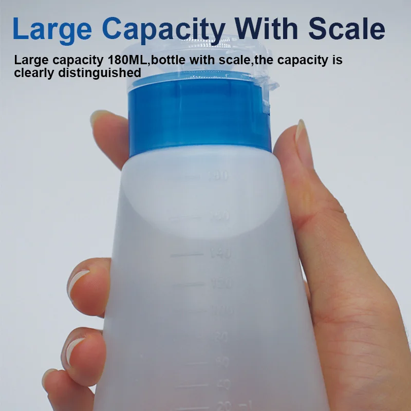 B&R Liquid Alcohol Bottle Plastic Solution Dispenser Leak-proof 50ML 180ML High Volume Container For PCB Motherboard Cleaning