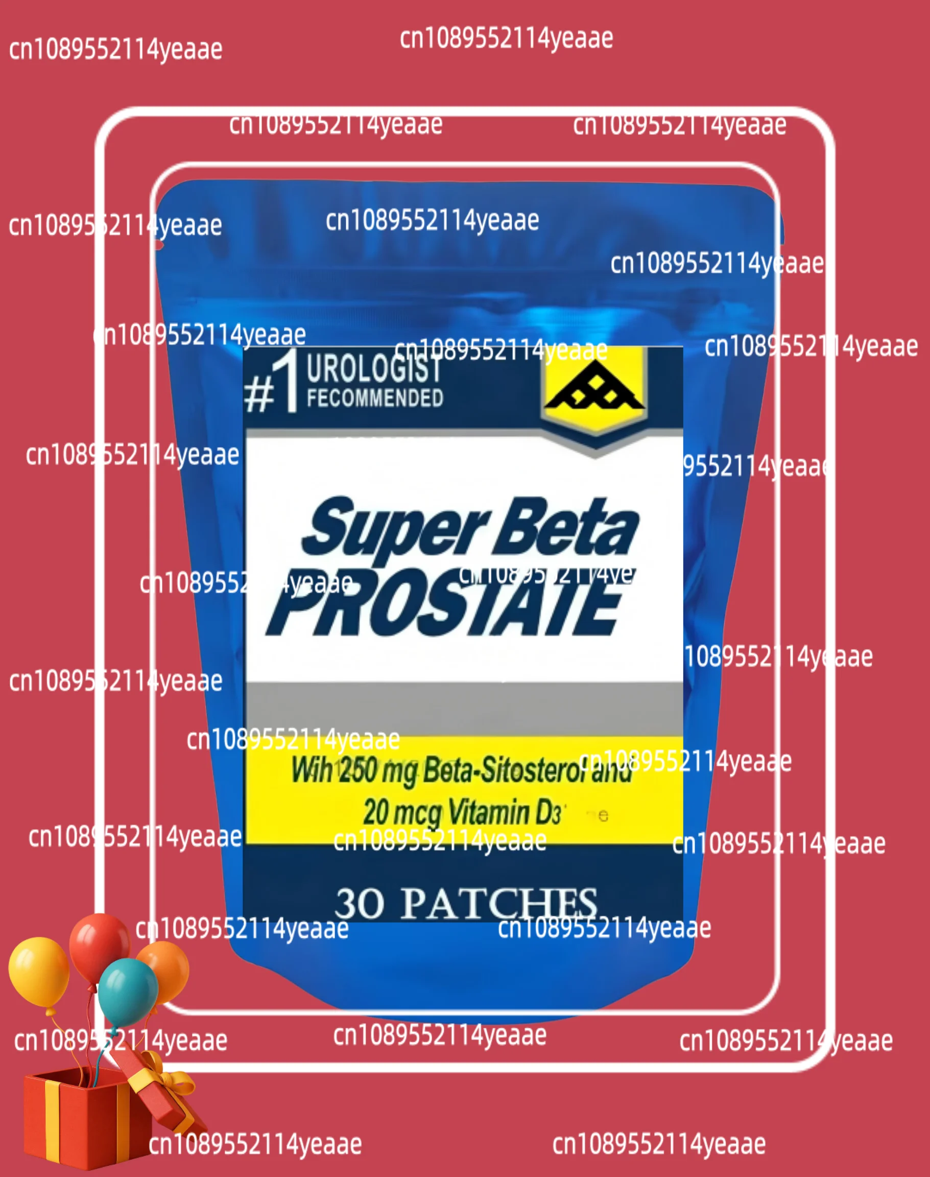 Prostate Transdermal Patches For Men With Saw Palmetto, Pumpkin Seed Prostate Complex 30 Patches