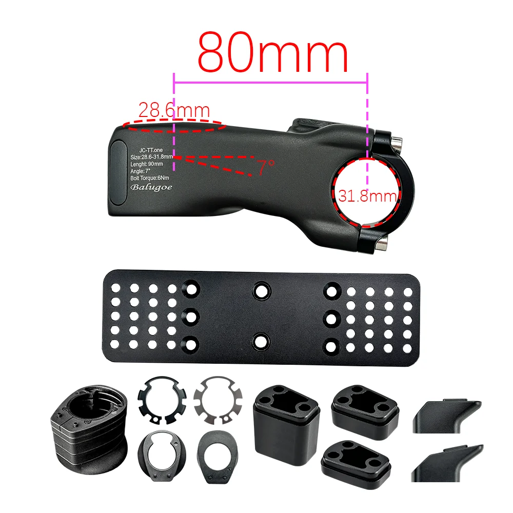 26 BALUGOE MTB Fietsstuurpen Verticale Pijpsteun HandvatTriathlon Gemodificeerde Highway Bike TT-handgreep, Lepelzijhandgreep, 28,6-31,8MM