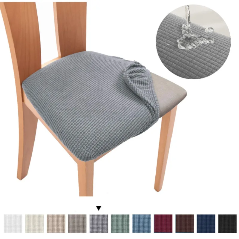 

WaterProof Dining Room Chair Cover Seat Covers Spandex Jacquard Removable Washable Elastic Cushion Covers for Covers chairs