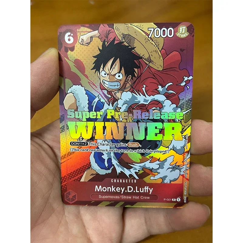 Diy One Piece Op05 Monkey D Luffy Anime Character Bronzing Rare Collection Flash Card Cartoon Board Game Toy Card Christmas Gift