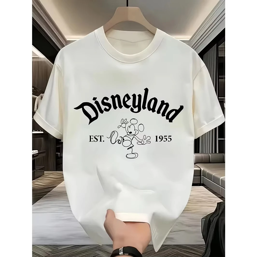 

Футболка с принтом ShrekSummer Disneyland, трендовый мужской модный топ, мужской и женский хлопковый топ Four Seasons с круглым вырезом