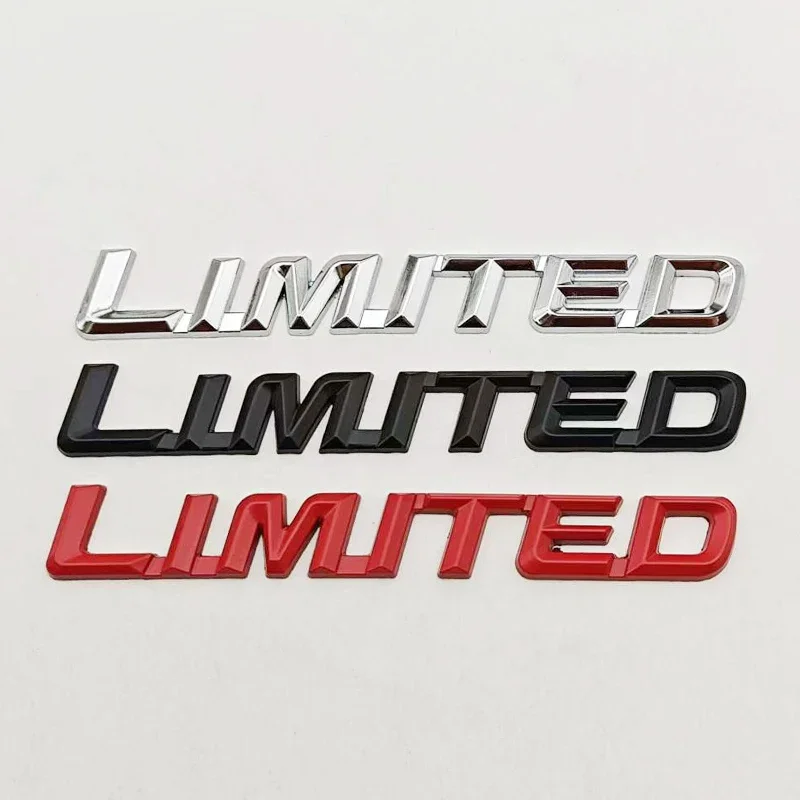 New 3D Metal Chrome Car Styling Logo LIMITED Emblem Badge Limited Edition trunk Body Sticker Decal Fender Emblem Auto Accessory