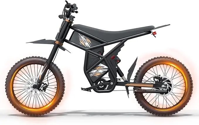 

Mini Electric Dirt Bike for Adults Teens - 3000W/2500W Motor 50/37 MPH High-Speed, 25"/14" Fat Tires & Dual Removable Battery |