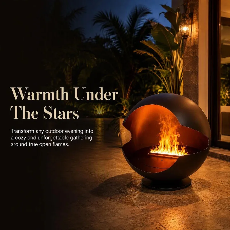 Spherical Fireplace  Modern Fireplace Luxury Home Decor Creative  Interior Design Heating xyl