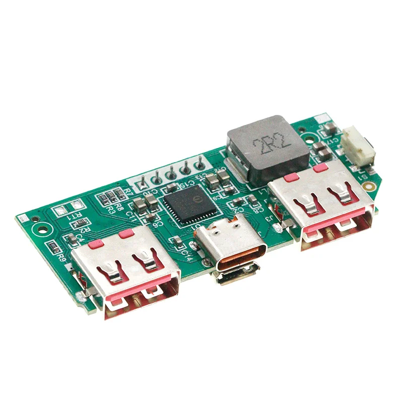 Bateria de Lítio com Display Digital, Módulo Bancário de Carregamento Rápido, 5V, 3A, IP5356, TYPE-C, Micro USB, Placa Mãe de Energia Móvel