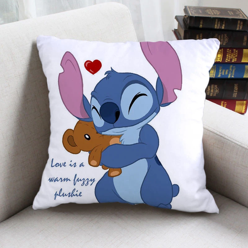 Disney Cushion Cover Pillowcase Lilo & Stitch Pillow Cases on Bed Sofa Boy Birthday Gift 40x40cm 45x45cm Dropshipping